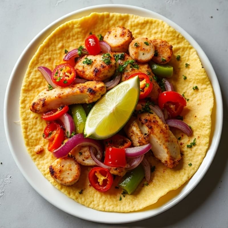 Sheet Pan Lime-Garlic Chicken Fajitas