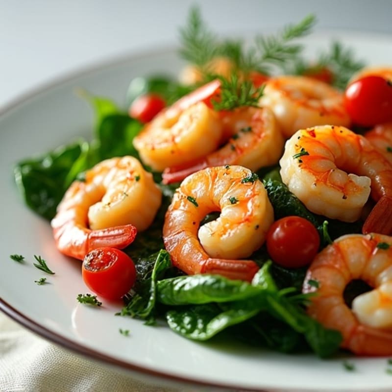 Pan-Seared Lemon Herb Shrimp with Sautéed Greens