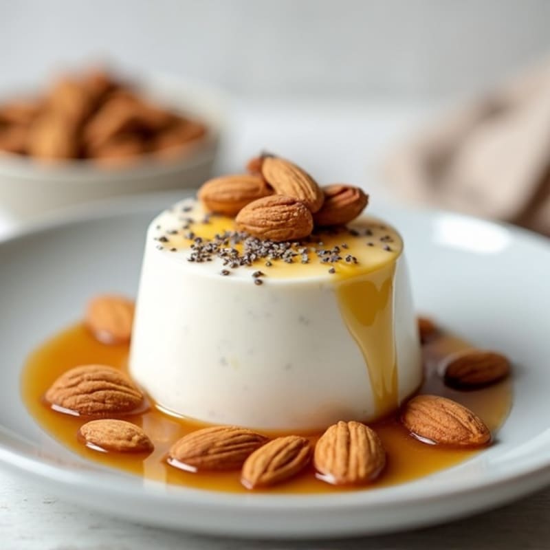 Silky Greek Yogurt Protein Pudding with Almonds