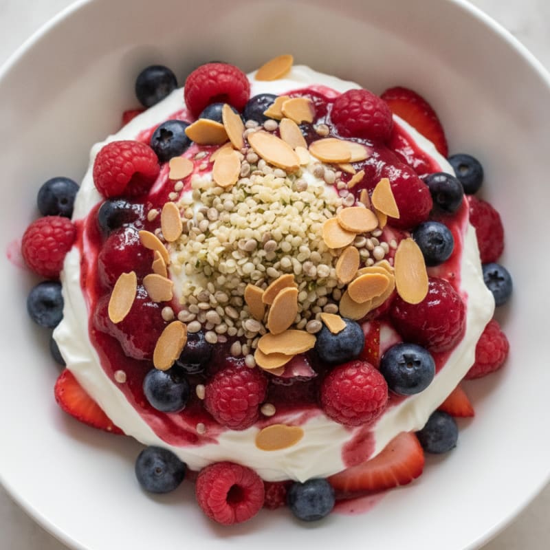 Creamy Greek Yogurt Protein Parfait with Mixed Berries