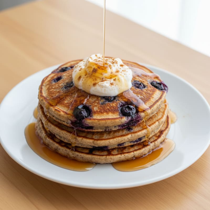 Blueberry Protein Pancakes