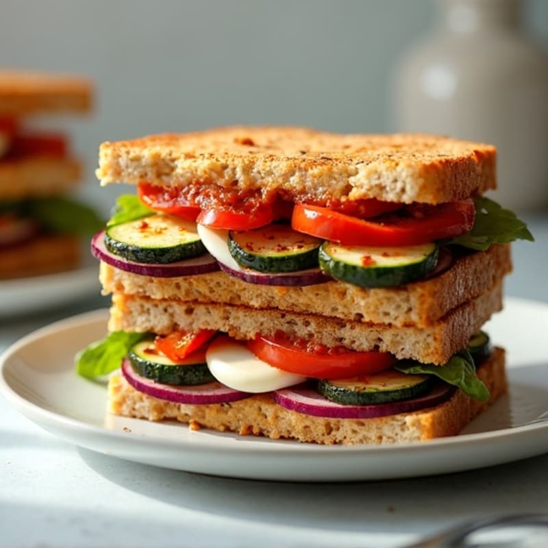 Crispy Roasted Vegetable Panini