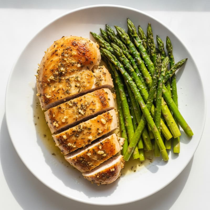 Garlic Herb Chicken with Roasted Asparagus