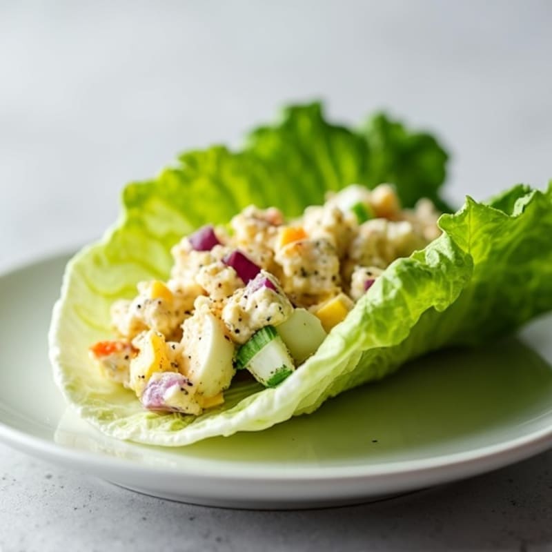 Creamy Greek Yogurt Egg Salad Lettuce Wrap