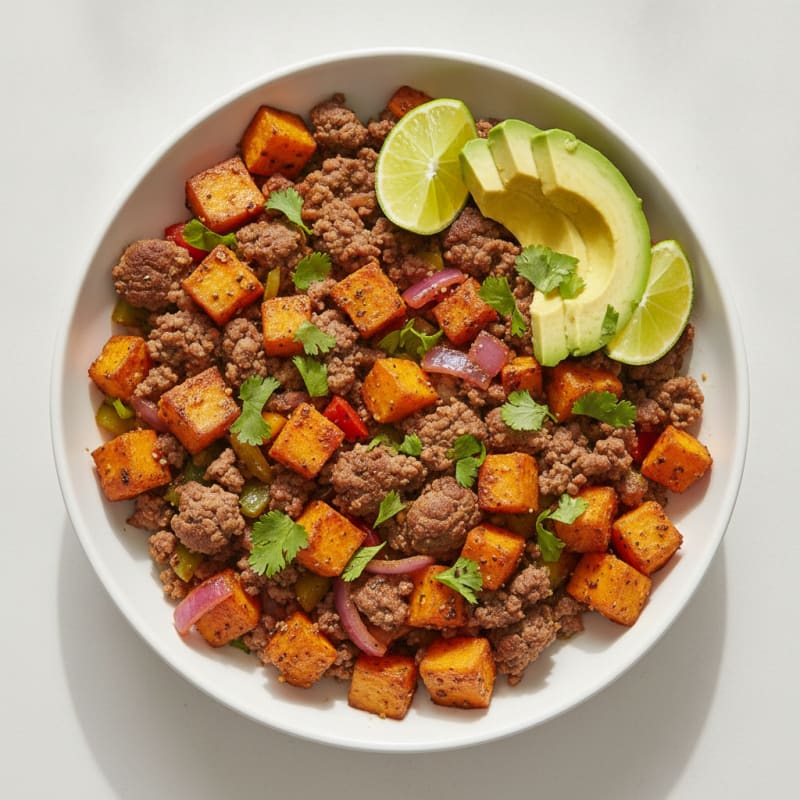 Mexican Beef and Sweet Potato Bowl