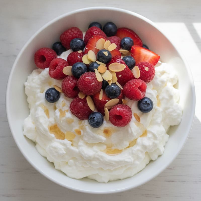 Creamy Greek Yogurt Protein Mousse with Berries