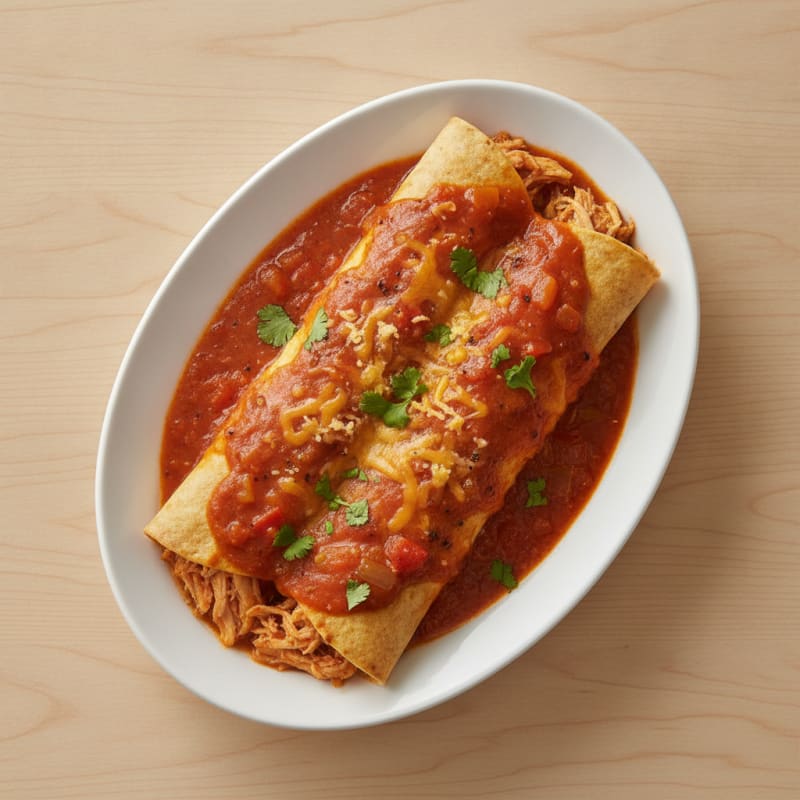 Chicken Enchiladas with Ranchero Sauce