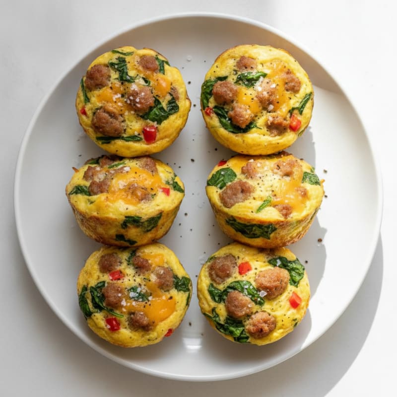 Turkey Sausage and Cheddar Egg Muffins