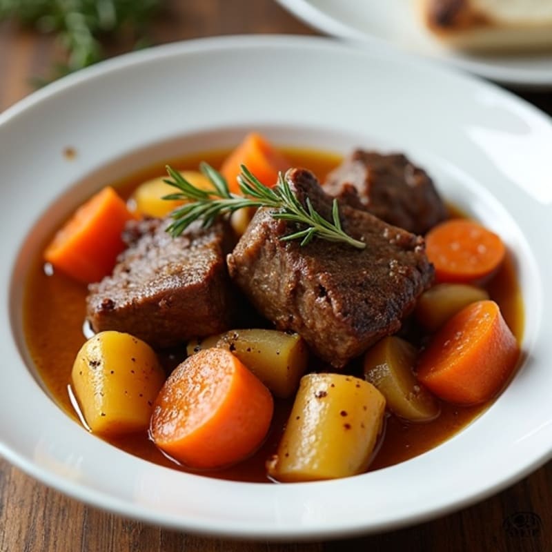 Hearty Lamb Shank Stew with Root Vegetables
