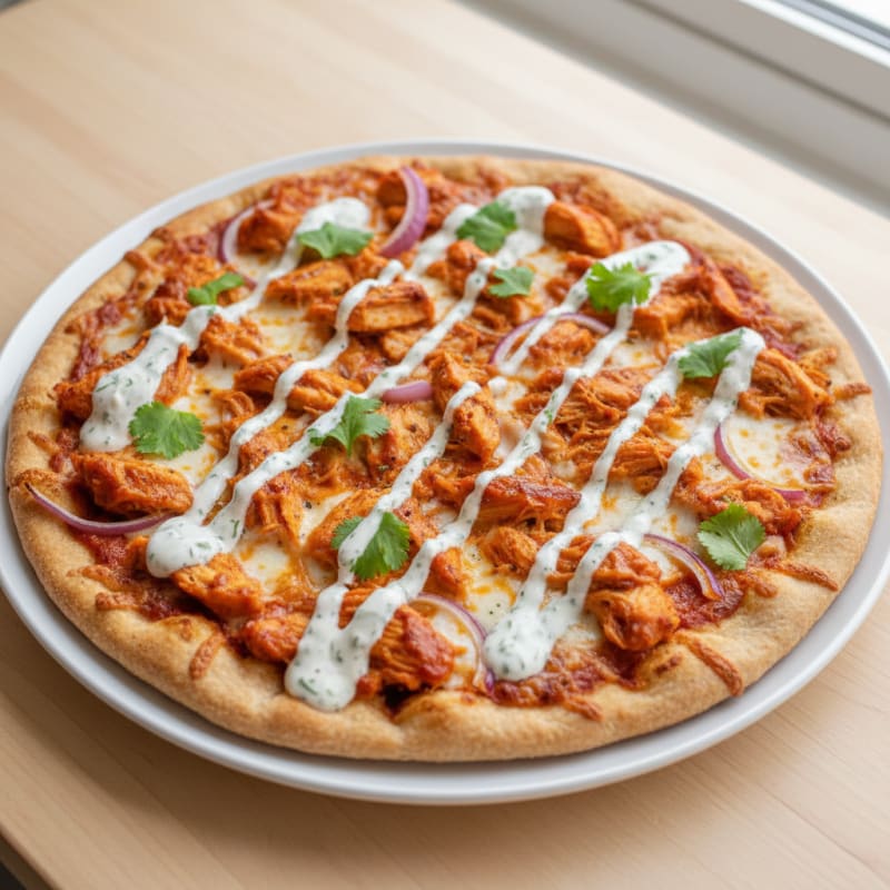 Crispy Buffalo Chicken Pizza with Zesty Ranch