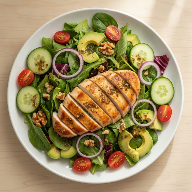 Chicken Salad with Oil and Vinegar Dressing