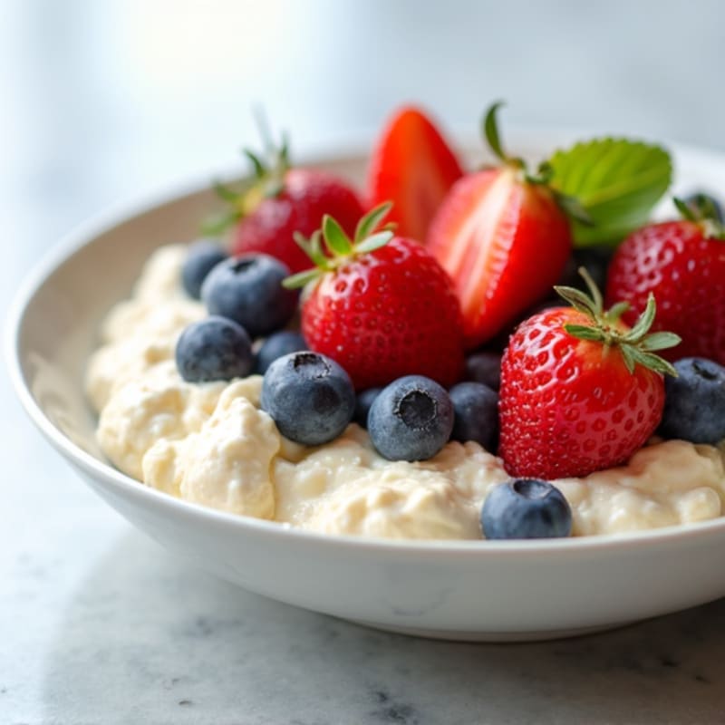 Cottage Cheese with Whey Protein and Fresh Berries