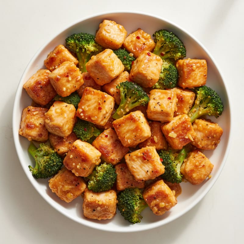 Crispy Orange Chicken with Zesty Broccoli