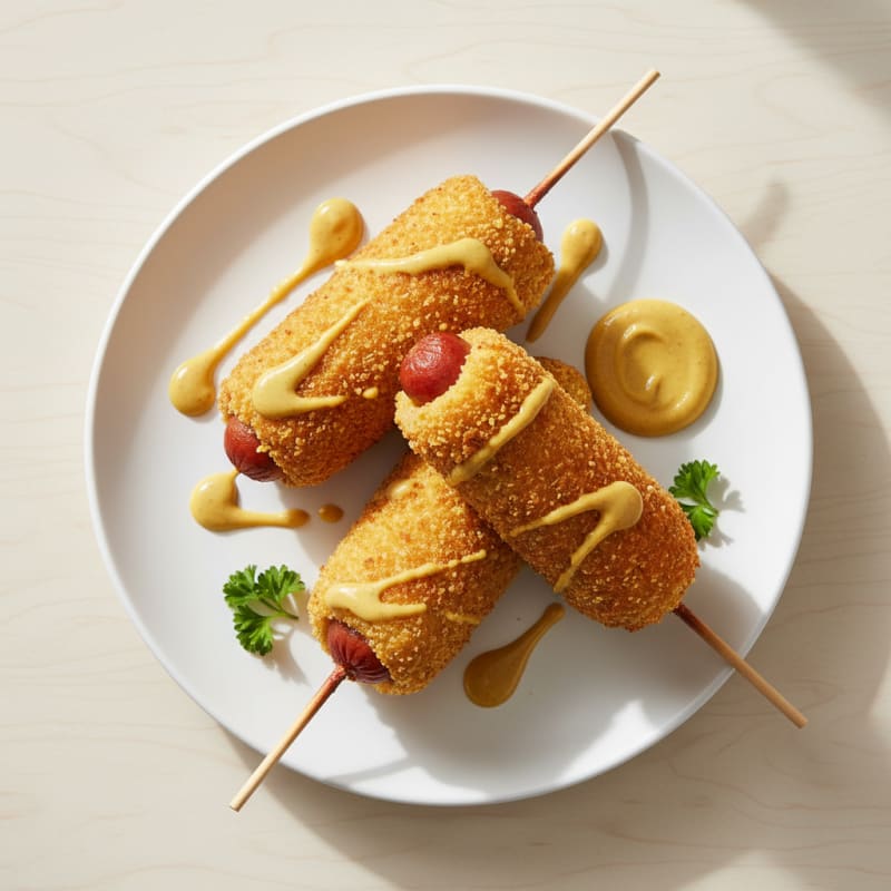Classic Corn Dogs with Honey Mustard