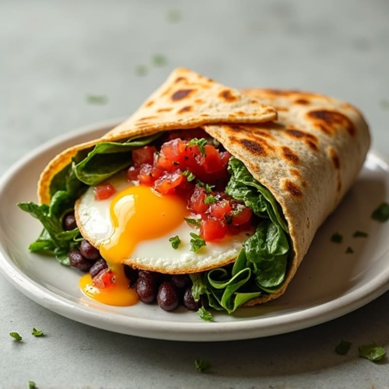 Crispy Roasted Sweet Potato and Egg Breakfast Burrito