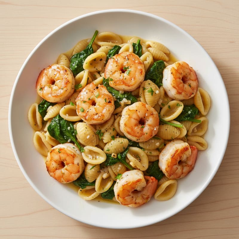 Orecchiette with Lemon Butter Sauce and Shrimp