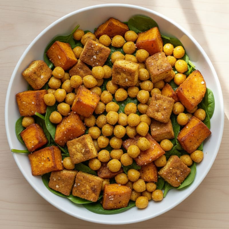 Roasted Sweet Potato and Chickpea Bowl