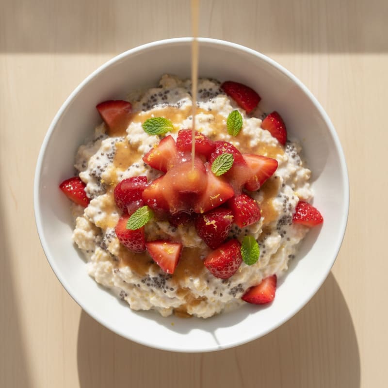 Strawberry Shortcake Overnight Oats