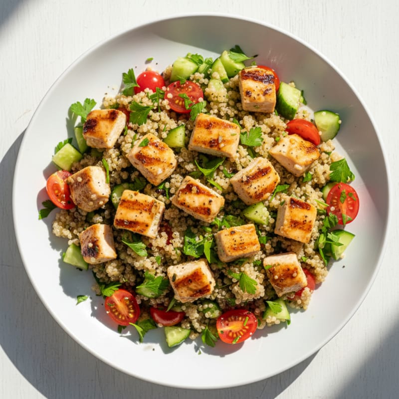Lemon Herb Chicken and Quinoa Salad