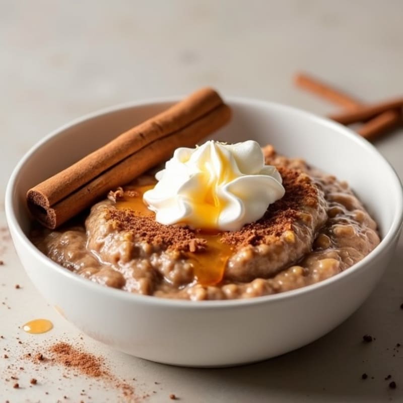 Creamy Cacao-Cinnamon Oatmeal with Honey Drizzle