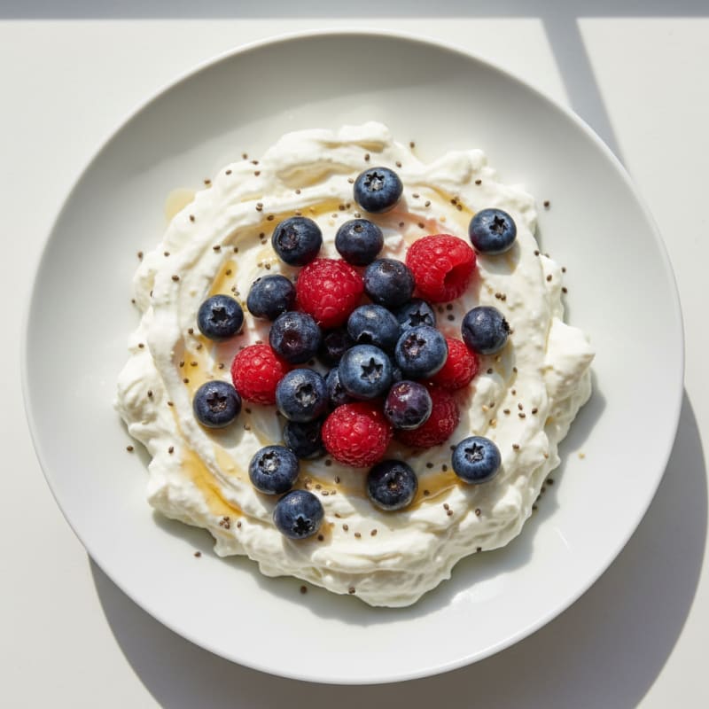 Greek Yogurt Protein Pudding with Berries