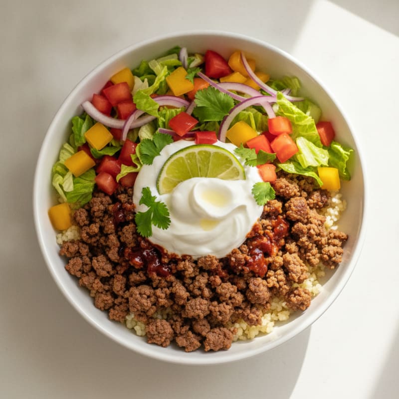 Lean Ground Beef Taco Bowl
