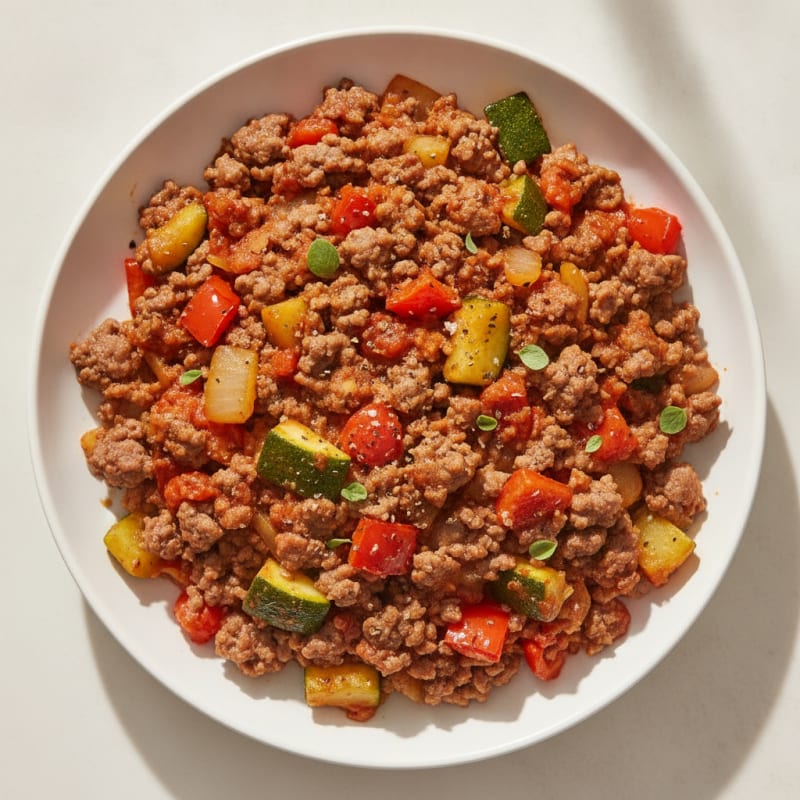 Savory Ground Beef and Vegetable Skillet
