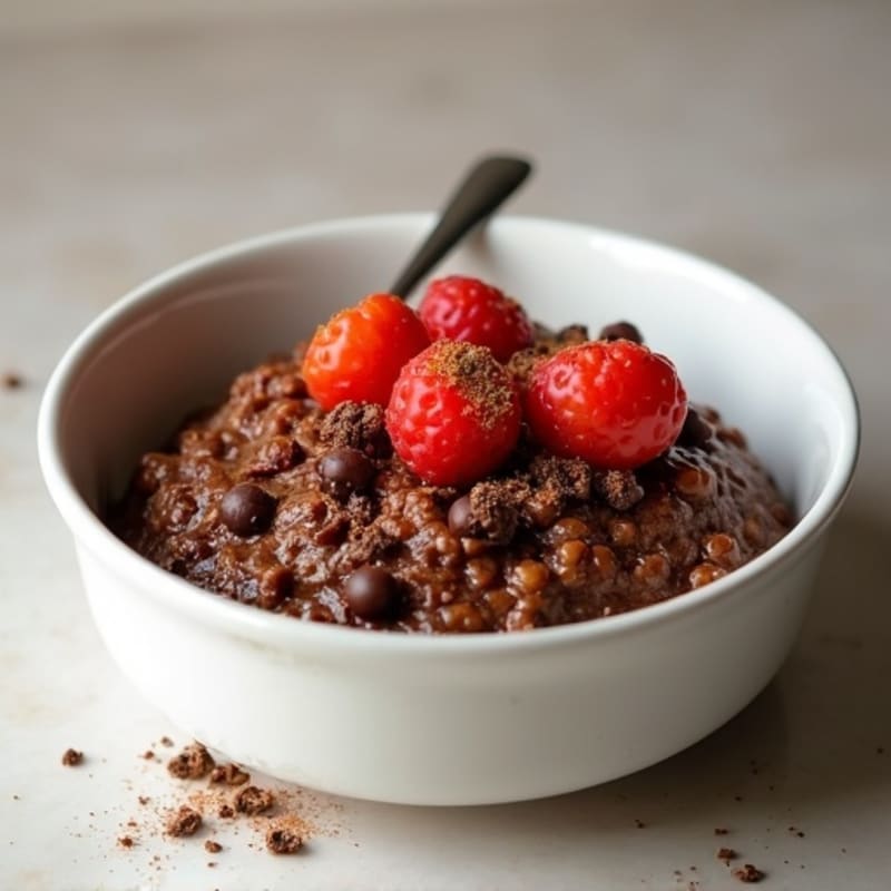 Protein-Packed Molten Chocolate Baked Oats
