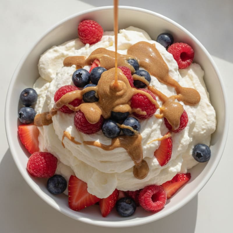 Creamy Greek Yogurt Protein Mousse with Berries