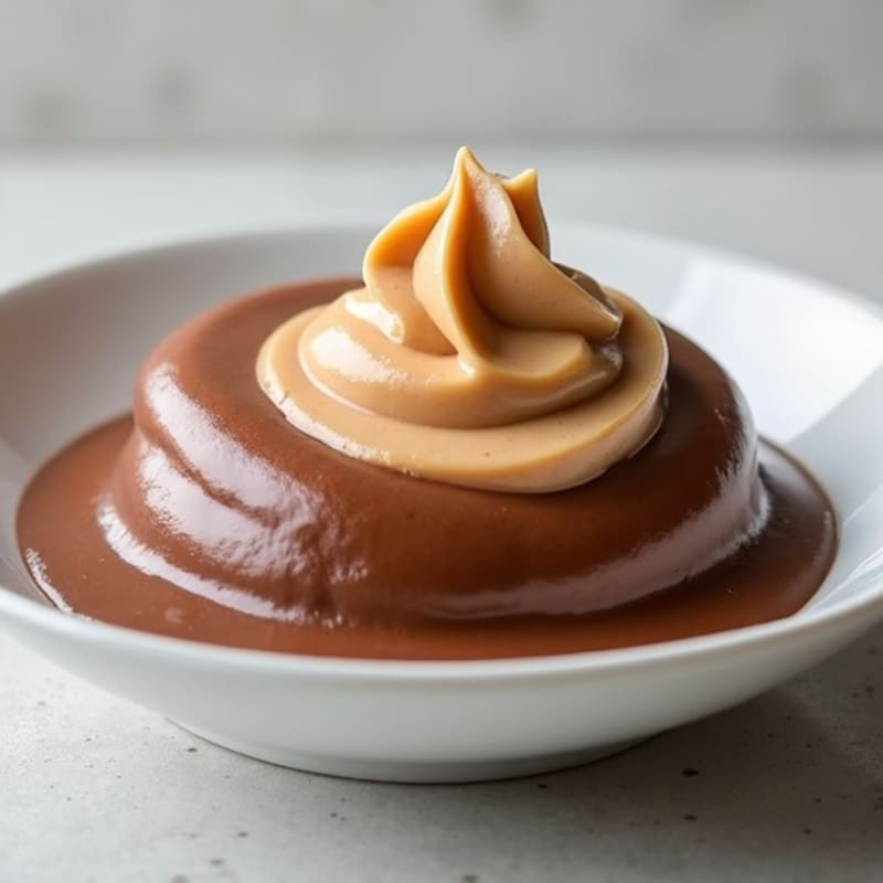 Silky Chocolate Protein Pudding with Almond Butter Swirl