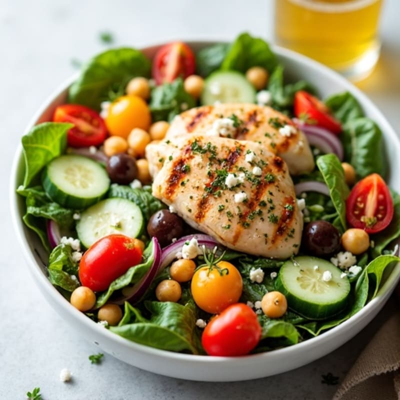 Fresh Mediterranean Chopped Salad with Lemon-Herb Dressing