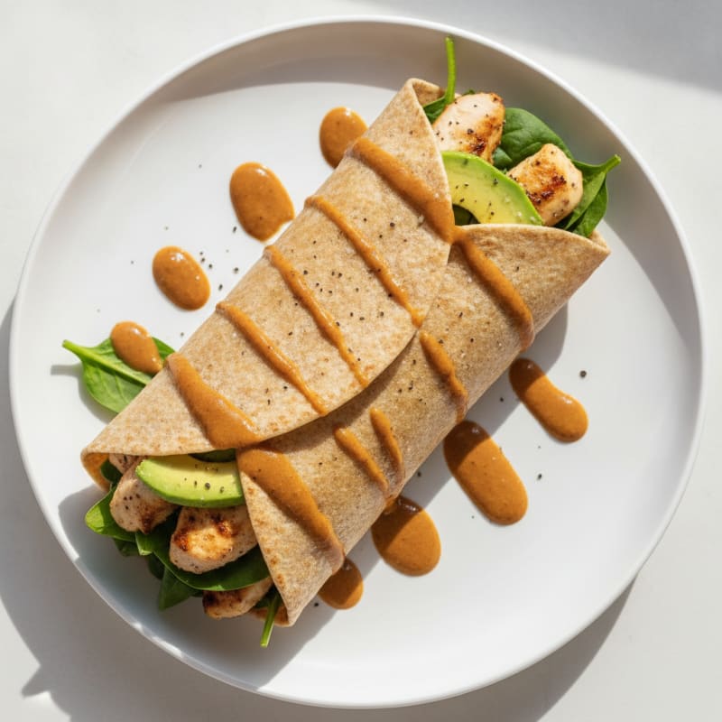 Chicken Avocado Burrito with Chipotle Crema