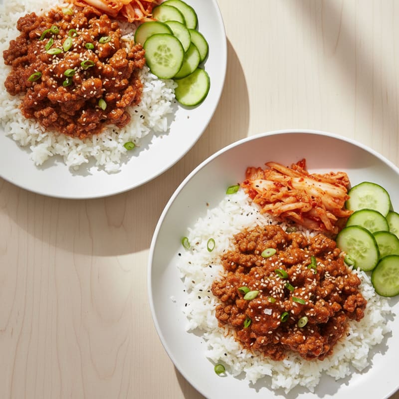 Korean Beef and Kimchi Bowls