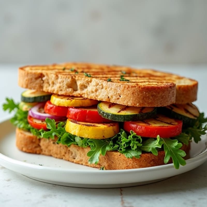 Herb-Marinated Grilled Vegetable Panini
