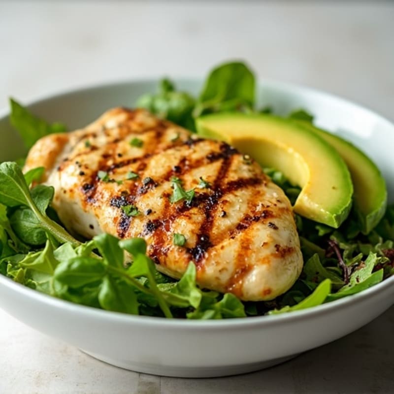 Grilled Chicken and Avocado Salad with Lemon Vinaigrette