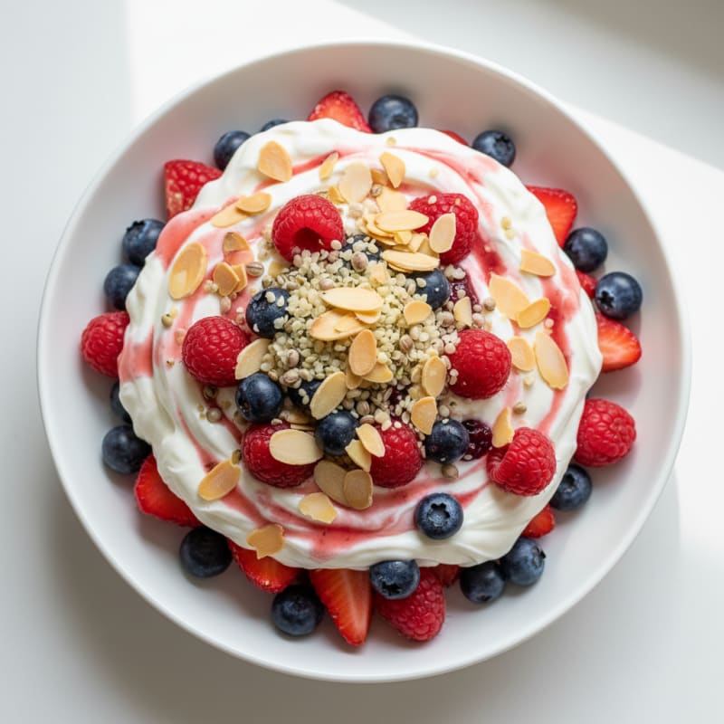 Creamy Greek Yogurt Protein Parfait with Mixed Berries