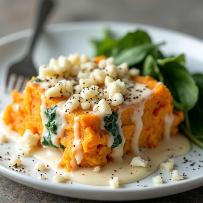 Creamy Baked Sweet Potato and Chicken Casserole