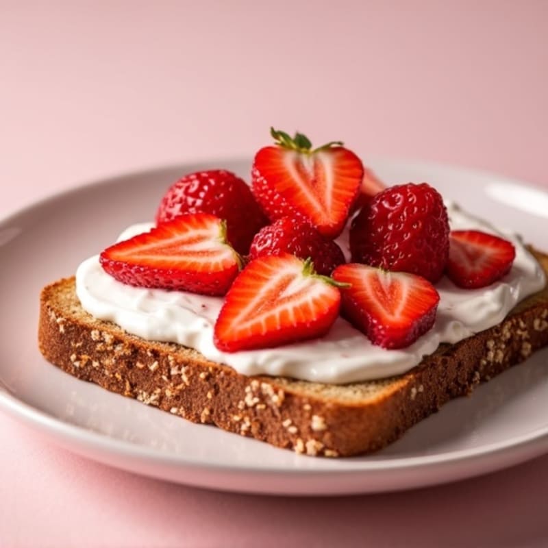 Whole Grain Toast with Creamy Strawberry Protein Spread