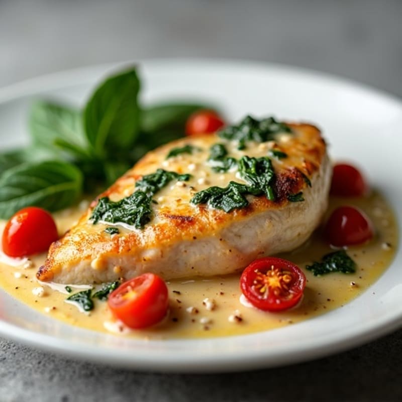 Creamy Tuscan Chicken with Spinach and Sun-Dried Tomatoes