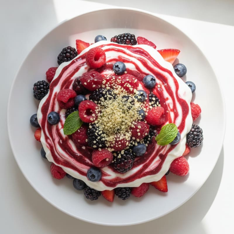 Creamy Greek Yogurt Protein Parfait with Mixed Berries