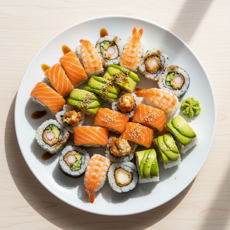 Assorted Fresh Sushi Rolls