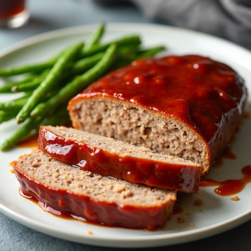 Smoky BBQ Glazed Turkey-Bacon Meatloaf