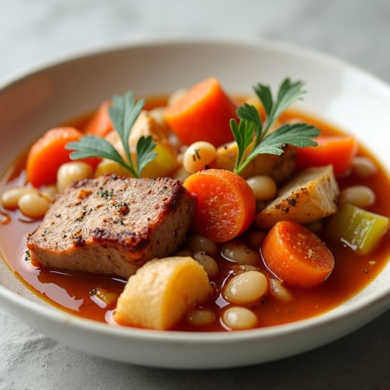 Tender Pork Stew with Hearty Root Vegetables