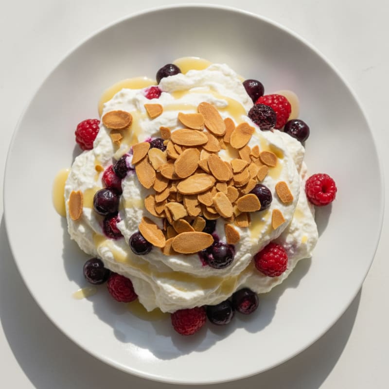 Silky Greek Yogurt Protein Mousse with Mixed Berries