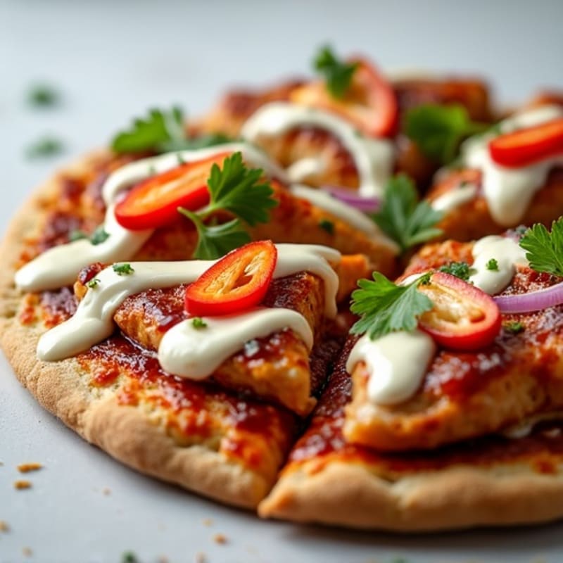 Healthy Chicken BBQ Ranch Pizza