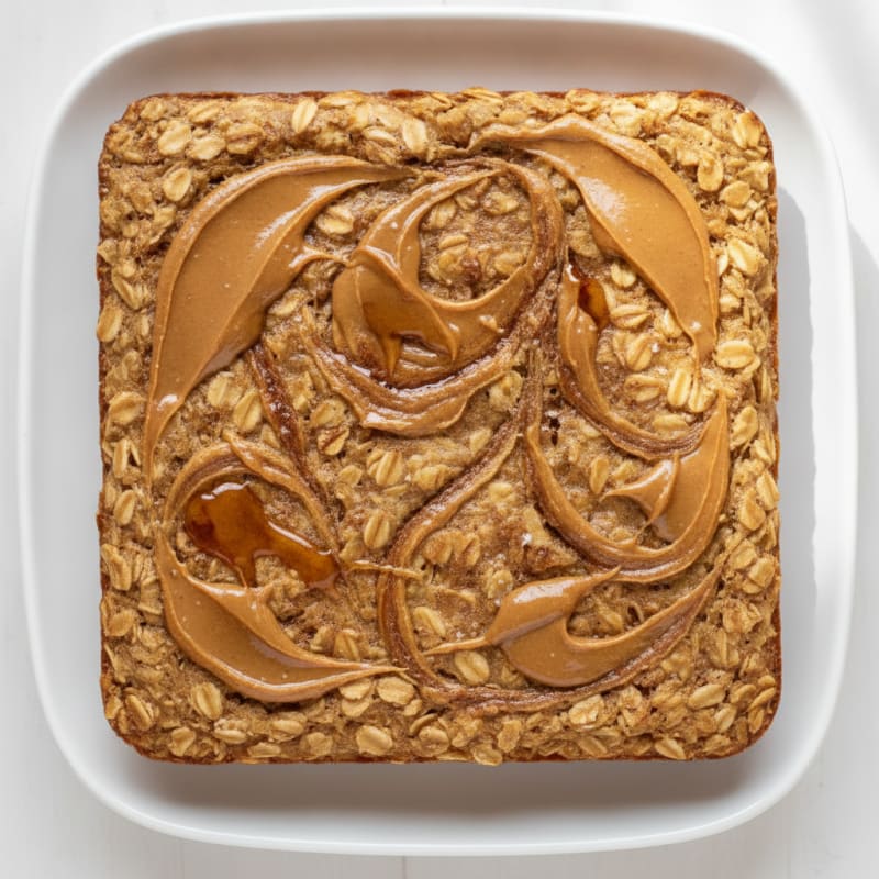 Peanut Butter Swirl Baked Oatmeal