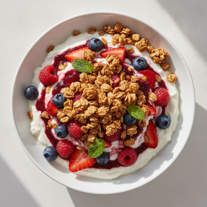 Creamy Greek Yogurt Protein Parfait with Mixed Berries
