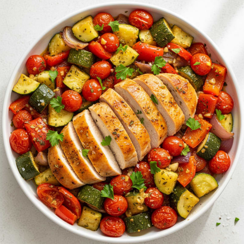 Zesty Roasted Vegetable Medley with Herbs