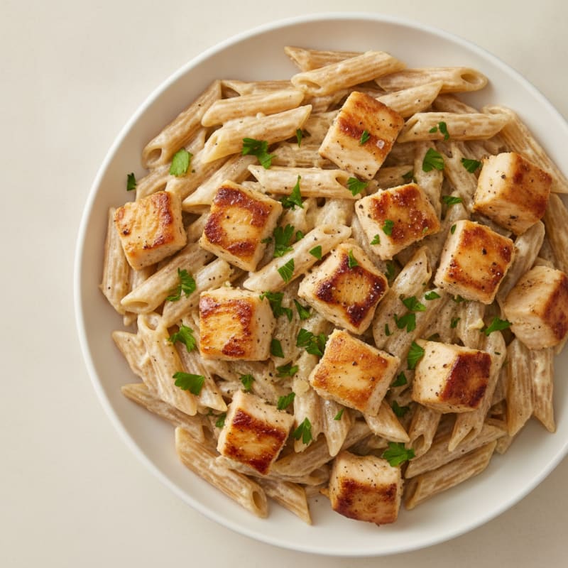 Garlic Parmesan Chicken Alfredo Pasta