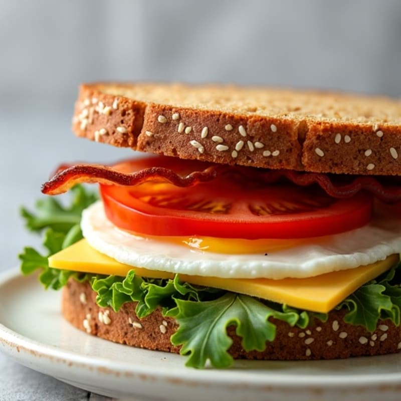 Crispy Turkey Bacon, Fresh Tomato, and Greens Whole Grain Sandwich